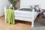 Etagenbett / Stockbett 140 x 200 cm "Easy Premium Line" K24/n, Kopf- und Fußteil gerade, Buche Massivholz weiß lackiert, teilbar