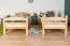 Etagenbett mit Rutsche 90 x 200 cm, Buche Massivholz Natur lackiert, teilbar in zwei Einzelbetten, "Easy Premium Line" K29/n