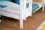 Weißes Etagenbett mit Rutsche 90 x 200 cm, Buche Massivholz Weiß lackiert, teilbar in zwei Einzelbetten, "Easy Premium Line" K29/n