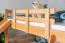 Großes Etagenbett mit Rutsche 120 x 190 cm, Buche Massivholz Natur lackiert, umbaubar in zwei Einzelbetten, "Easy Premium Line" K32/n