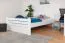 Jugendbett "Easy Premium Line" K7 inkl.1 Abdeckblende, 140 x 200 cm Buche Vollholz massiv weiß lackiert