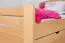 Jugendbett "Easy Premium Line" K7 inkl. 2 Schubladen und 1 Abdeckblende, 140 x 200 cm Buche Vollholz massiv Natur