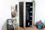 Jugendzimmer - Drehtürenschrank / Eckkleiderschrank Aalst 02, Farbe: Eiche / Creme / Schwarz - Abmessungen: 190 x 90 x 90 cm (H x B x T)