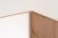 Jugendzimmer - Drehtürenschrank / Kleiderschrank Sallingsund 02, Farbe: Eiche / Weiß / Anthrazit - Abmessungen: 191 x 120 x 51 cm (H x B x T), mit 3 Türen und 5 Fächern
