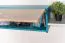 Jugendzimmer - Hängeschrank Aalst 26, Farbe: Eiche / Weiß / Blau - Abmessungen: 25 x 125 x 24 cm (H x B x T)