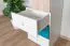 Jugendzimmer - Schrank Aalst 21, Farbe: Eiche / Weiß / Blau - Abmessungen: 160 x 45 x 40 cm (H x B x T)