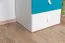 Jugendzimmer - Schrank Aalst 21, Farbe: Eiche / Weiß / Blau - Abmessungen: 160 x 45 x 40 cm (H x B x T)