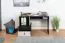Jugendzimmer Kinderzimmer Komplett - Set F "Aalst", 6-teilig, Eiche / Creme / Schwarz