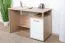 Schreibtisch Palpala 11, Farbe: Eiche Sonoma / Weiß - 75 x 115 x 56 cm (H x B x T)