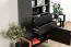 Kommode Kustanai 03, Farbe: Schwarz / Buche - Abmessungen: 116 x 63 x 42 cm (H x B x T)