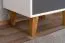 Jugendzimmer - Kommode Syrina 17, Farbe: Weiß / Grau - Abmessungen: 96 x 54 x 45 cm (H x B x T)