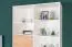 Jugendzimmer - Regal Syrina 15, Farbe: Weiß / Grau / Eiche - Abmessungen: 202 x 105 x 45 cm (H x B x T)