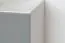 Kommode Hohgant 01, Farbe: Weiß / Grau Hochglanz - 92 x 140 x 42 cm (H x B x T)