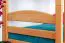 Massivholz Stockbett inkl. Rollbett/Ausziehbett/Stauraum für Kinder und Jugendliche | Matratzenmaß: 90 x 200 cm | Natur Lackiert | umbaubar in 2 Einzelbetten | mit Rollbett | inkl. Rollroste Abbildung