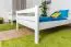 Weißes Stockbett 120 x 190 cm | Massivholz: Buche | umbaubar in zwei Einzelbetten | inkl. Rollroste Abbildung