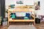 Massivholz Etagenbett für Kinder und Jugendliche | Matratzenmaß: 90 x 190 cm | Natur Lackiert | umbaubar in 2 Einzelbetten | Premium-Qualität | inkl. Rollroste Abbildung