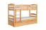 Massivholz Stockbett inkl. Rollbett/Ausziehbett/Stauraum für Kinder und Jugendliche | Matratzenmaß: 90 x 200 cm | Natur Lackiert | umbaubar in 2 Einzelbetten | mit Rollbett | inkl. Rollroste Abbildung