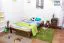 Kinderbett 120 x 200 cm | Massivholz: Kiefer | Nuss Lackiert | inkl. Rollrost Abbildung