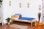 Bettrahmen für Kinder / Kinderbett 90 x 200 cm | Massivholz: Buche | Natur Lackiert | besonders hohe Qualität Abbildung