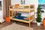 Jugendstockbett 90 x 190 cm | Massivholz: Buche | Natur Lackiert | umbaubar in 2 Einzelbetten | Premium-Qualität | inkl. Rollroste Abbildung