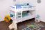 Kinderetagenbett 120 x 200 cm | Massivholz: Buche | Weiß Lackiert | umbaubar in 2 Einzelbetten | Premium-Qualität | inkl. Rollroste Abbildung