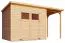 Gerätehaus / Gartenhaus 1,8 x 3,86 Meter (inkl. Dach) | aus Holz | aus vorgefertigten Elementen| unbehandelt | mit Pultdach Abbildung