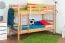 Kinderetagenbett 90 x 200 cm | Massivholz: Buche | Natur Lackiert | umbaubar in 2 Einzelbetten | Premium-Qualität | inkl. Rollroste Abbildung