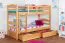 Jugendetagenbett inkl. Stauraum (2 Schubladen) | 90 x 200 cm | Massivholz: Buche | Natur Lackiert | umbaubar in 2 Einzelbetten | Premium-Qualität | inkl. Rollroste Abbildung