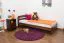 Bettrahmen für Kinder / Kinderbett 90 x 200 cm | Massivholz: Kiefer | Nuss Lackiert | inkl. Rollrost Abbildung