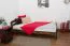 Bettrahmen für Kinder / Kinderbett 90 x 200 cm | Massivholz: Kiefer | Nuss Lackiert | inkl. Rollrost Abbildung