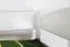 Bettrahmen für Kinder 90 x 200 cm mit Ausziehbett 90 x 190 cm | Massivholz: Buche | Weiß Lackiert | inkl. 2. Liegeplatz 90 x 190 cm ausziehbar und 2 Rollrost Abbildung