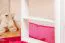 Kinderhochbett 90 x 200 cm | Massivholz: Buche | Weiß Lackiert | umbaubar in Einzelbett | Premium-Qualität | inkl. Rollrost Abbildung