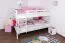 Kinderetagenbett 120 x 200 cm | Massivholz: Buche | Weiß Lackiert | umbaubar in 2 Einzelbetten | Premium-Qualität | inkl. Rollroste Abbildung