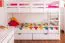 Kinderetagenbett inkl. Stauraum (2 Schubkästen) | 90 x 200 cm | Massivholz: Buche | Weiß Lackiert | umbaubar in 2 Einzelbetten | Premium-Qualität | inkl. Rollroste Abbildung