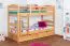 Jugendetagenbett inkl. Stauraum (2 Schubladen) | 90 x 200 cm | Massivholz: Buche | Natur Lackiert | umbaubar in 2 Einzelbetten | Premium-Qualität | inkl. Rollroste Abbildung