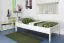 Bettrahmen für Kinder / Kinderbett 90 x 200 cm | Massivholz: Buche | Weiß Lackiert | besonders hohe Qualität Abbildung