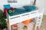 Kinderhochbett 120 x 190 cm | Massivholz: Buche | Weiß Lackiert | umbaubar in Einzelbett | Premium-Qualität | inkl. Rollrost Abbildung