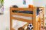 Jugendhochbett 90 x 190 cm | Massivholz: Buche | Natur Lackiert | umbaubar in Einzelbett | Premium-Qualität | inkl. Rollrost Abbildung