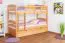 90 x 200 cm Kinderetagenbett inkl. Bettkasten als 3. Liegefläche | Massivholz: Buche | Natur Lackiert | umbaubar in 2 Einzelbetten | Bettkasten als Stauraum oder Liegefläche | inkl. Rollroste Abbildung