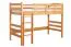 Jugendhochbett 90 x 190 cm | Massivholz: Buche | Natur Lackiert | umbaubar in Einzelbett | Premium-Qualität | inkl. Rollrost Abbildung