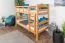 Kinderetagenbett für Jungen und Mädchen 90 x 190 cm | Massivholz: Buche | Natur Lackiert | umbaubar in 2 Einzelbetten | Premium-Qualität | inkl. Rollroste Abbildung