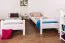 Kinderstockbett 90 x 190 cm | Massivholz: Buche | Weiß Lackiert | umbaubar in 2 Einzelbetten | Premium-Qualität | inkl. Rollroste Abbildung