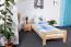 Bettrahmen für Kinder / Kinderbett 90 x 200 cm | Massivholz: Kiefer | Natur Lackiert | inkl. Rollrost Abbildung