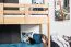 Jugendstockbett 90 x 190 cm | Massivholz: Buche | Natur Lackiert | umbaubar in 2 Einzelbetten | Premium-Qualität | inkl. Rollroste Abbildung