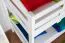 Kinderstockbett 90 x 190 cm | Massivholz: Buche | Weiß Lackiert | umbaubar in 2 Einzelbetten | Premium-Qualität | inkl. Rollroste Abbildung