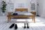 Wildeiche-Bett massiv | 140 x 200 cm | Wildeiche | Geölt | Natur Abbildung
