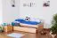 Bettrahmen für Kinder 90 x 200 cm mit Ausziehbett 90 x 190 cm als Gästebett-Funktion | Massivholz: Buche | Natur Lackiert | inkl. 2. Liegeplatz 90 x 190 cm ausziehbar und 2 Rollrost Abbildung