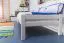 Bettrahmen für Kinder / Kinderbett 90 x 200 cm | Massivholz: Buche | Weiß Lackiert | besonders hohe Qualität Abbildung
