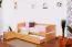 Bettrahmen für Kinder 90 x 200 cm mit Ausziehbett 90 x 190 cm | Massivholz: Buche | Natur Lackiert | inkl. 2. Liegeplatz 90 x 190 cm ausziehbar und 2 Rollrost Abbildung