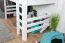 Kinderhochbett 120 x 190 cm | Massivholz: Buche | Weiß Lackiert | umbaubar in Einzelbett | Premium-Qualität | inkl. Rollrost Abbildung